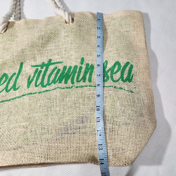 Pier 27 Tote Bag Large Beach bag Logo "I Need Vitamin Sea" Shoulder bag - Picture 3 of 11
